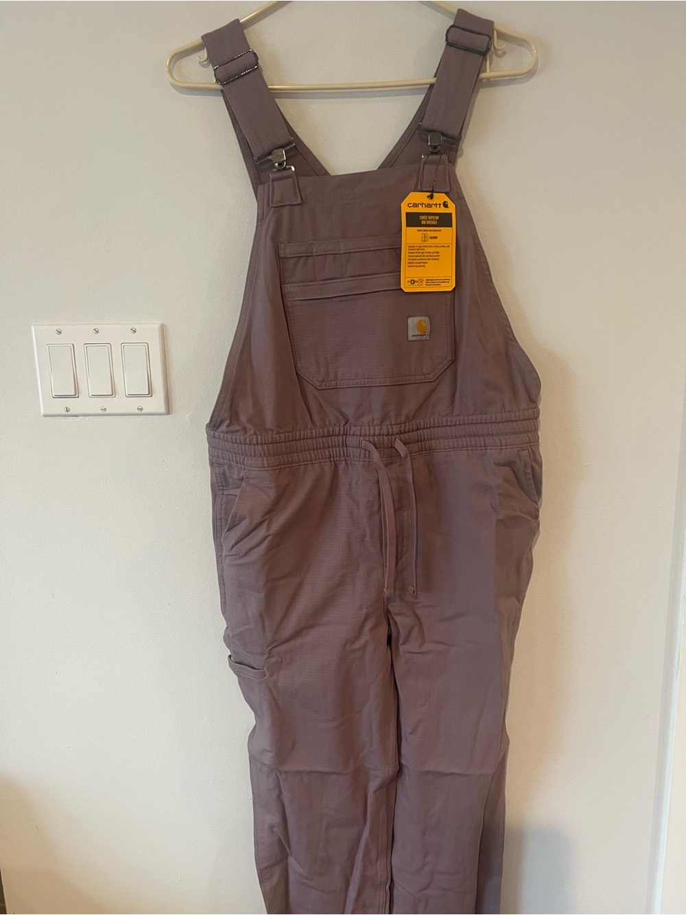 NEW Carhartt Purple Women’s Small Force Ripstop Bib Overalls Utility Pants